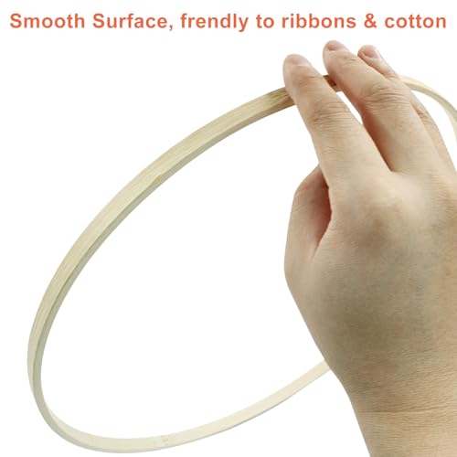 Hitefu 6 Packs 12 Inch Bamboo Floral Hoop Rings (30cm) - style: 12 (30 cm)