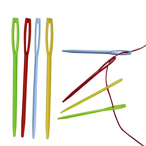 48pcs 2.7 "Large Eye Plastic Sewing Needles Yarn Needles