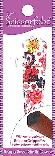 Designer Scissors Sheaths Shears Protective Covers-For Small Embroidery Scissors - Red Victorian Floral Garden Design-#SS-307 - color: Red Victorian Floral Garden, size: Single Small Size