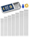 JNENERY Large Eye Sewing Needles 7Sizes Stainless Steel Needles Hand Sewing - size: 7 Size-35pcs