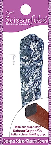 Designer Scissors Sheaths Shears Protective Covers-For Small Embroidery Scissors - Shades of Grey Multicolor Paisley Design-#SS-297 - color: Shades of Grey Multi Paisley, size: Single Small Size