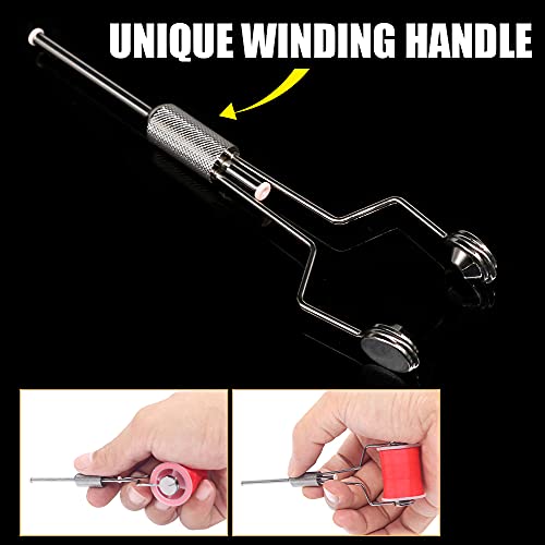 XFISHMAN Fly-Tying-Bobbin-Holder 2 Pack Fly Fishing Ceramic Bobbin with Bobbin Threader Holder Fly Tying Tools Set - color: Ceramic Bobbin 2 Pack & 1 Bobbin Threader