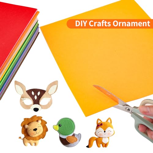 40PCS 12 x 12”(30 X 30cm), 2mm Thick Stiff Felt Fabric Sheets Assorted Colours Felt Pack DIY Craft Squares Nonwoven Used for DIY Crafts Ornament Crafts