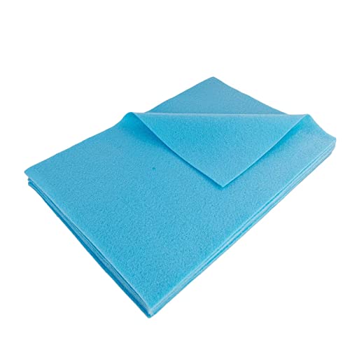 Jtnohx Color Felt Fabric Soft Felt Sheets for Crafts Light Blue 20Pcs 1.4mm - color: Light Blue