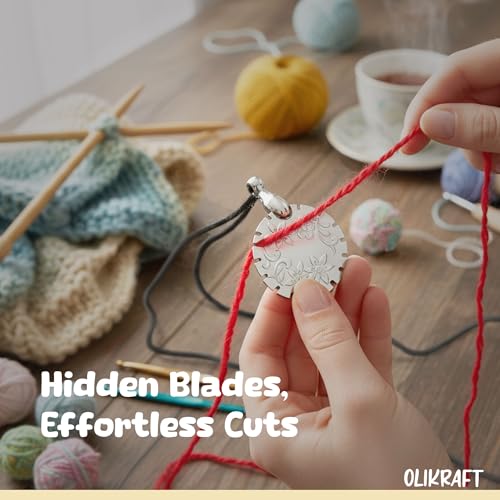 Olikraft 4-Pack Yarn Cutter Pendants (Mixed Colors) - color: Mixed