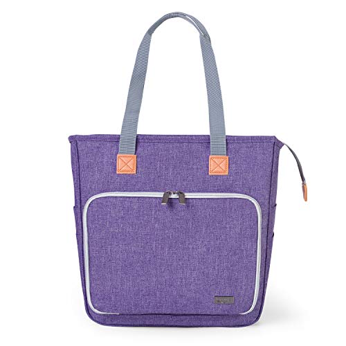 LUXJA Knitting Yarn Storage Tote Bag, Purple - color: Purple, size: Medium