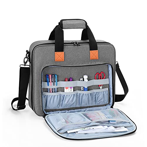 LUXJA Embroidery Project Bag, Embroidery Kits Storage (Bag Only), Gray - color: Gray