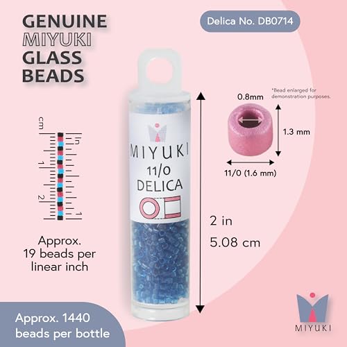 Miyuki Delica Seed Beads - color: DB0714 - Transparent Aquamarine