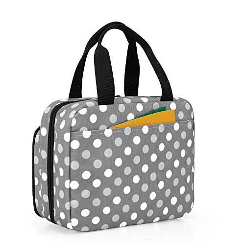 LUXJA Large Sewing Storage Organizer with 3 Inner Sections, Polka Dots