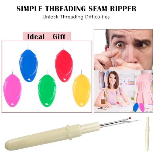 Needle Threader Tool Easy Threader for Machine and Hand Sewing (6PCS)