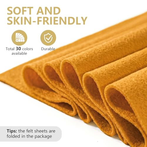 Antique Gold Soft Felt Sheet 36'' X 36'', 1.4mm Felt Fabric Sheet for Craft - color: Antique Gold