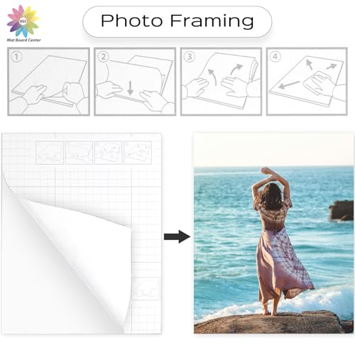 Mat Board Center 10 Pack 16x20 Self Adhesive White Foam Board 3/16" Thick - size: 16x20