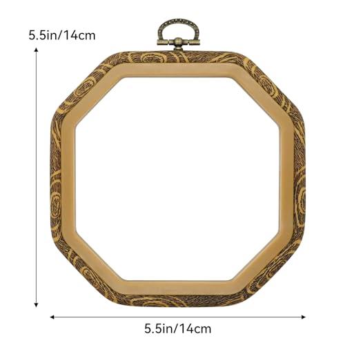 Faylapa 6Pcs 5.5 inch Octagonal Embroidery Hoop Set - size: 6pcs 5.5 inch Octagonal