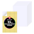Hygloss Sticky Collage Boards - 24 Pack 4"x6" Self Stick Collage Boards for Kids - Peel & Stick Mounting Boards for Art Projects, School Crafts, Classrooms, and DIY Displays - size: 24-Pcs, style: Rectangle 4" x 6"