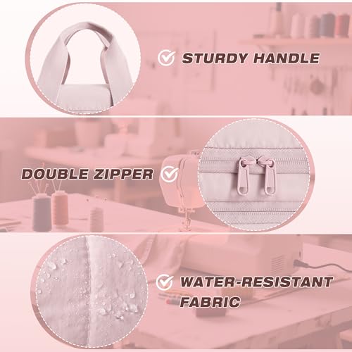 Marscamd Sewing Organizer Bag with Detachable Dividers, Pink (Bag Only) - color: Pink
