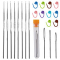 22 Pcs Crochet Hooks Set, Ergonomic Lace Crochet Hook Knitting Needles - size: 22 PCS