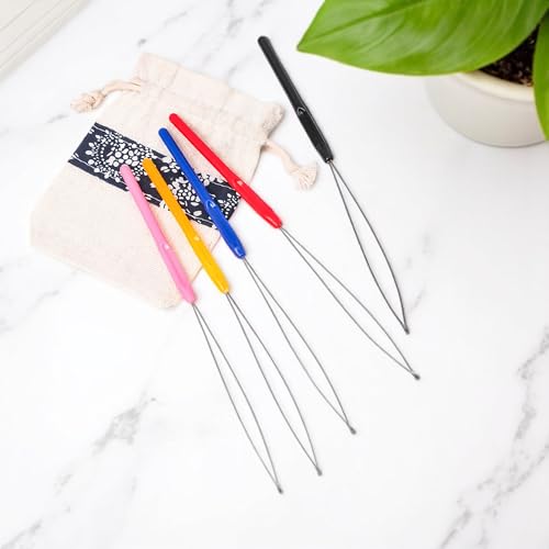 5Pcs Needle Threaders for Hand Sewing & Machine Threading – Plastic Threader Tool for Embroidery, Craft, Quilting, Knitting, DIY Art, Tufting Gun, Lead Wire – Special Crafting