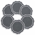 Linen Coasters for Drinks, Set of 6, 6 inch, Pewter - color: 1263 - Pewter, size: 6 inches
