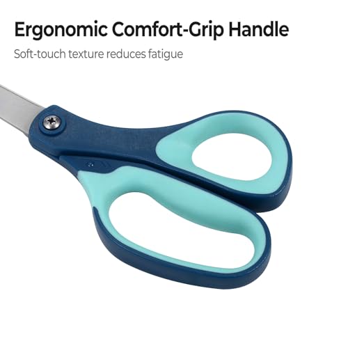 LIVINGO Titanium Scissors All Purpose - 3 Pack 8.5" Sharp Shears for Office