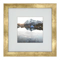 10x10 Photo Frame Gallery Picture frame with 6x6 mat,Freestanding and Wall Mountable,Gold - color: Gold, size: 10x10