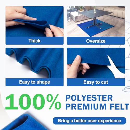XSEINO Royal Blue Large Felt Fabric 108" X 36 "(3 Square Yards), 1.4 mm Thick Soft Felt Fabric Sheet for Crafts, Blue Series Colors Soft Nonwoven Fabric, Fit for Decoration, Sewing, DIY Crafts - color: Royal Blue