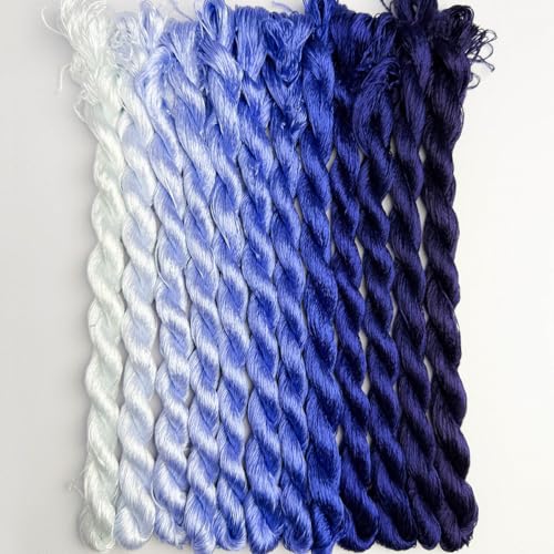 100% Mulberry Silk Embroidery Thread 12 Colors 110m Each (20) - color: 20