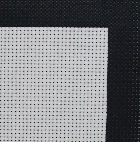 KCS 2 pc of 15" x 18"(38cmx45cm) 11 Count Cross Stitch Cotton Aida Cloth Needlework Fabric Box (Antique White+Black, 11CT) - color: Antique White+black, size: 11CT