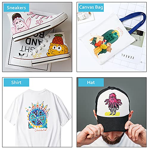 Lelix Fabric Markers, 30 Permanent Colors Dual Tip Fabric Pens for Writing Painting on T-Shirts Clothes Sneakers Canvas Pillowcases, Child Safe & Non-Toxic for Kids Adults - color: 30 Colors