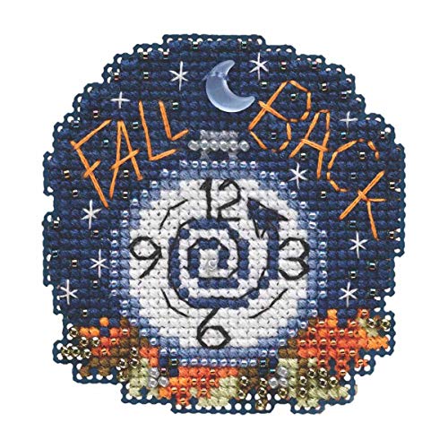 Fall Back Beaded Counted Cross Stitch Ornament Kit Mill Hill 2019 Autumn Harvest MH181922