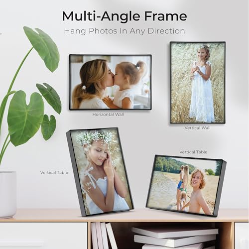 Mantello Front Loading Black Picture Frame - 4x6-Inch Photos -For Tabletop or Wall Decor - Artwork - 6 Pack - color: Black, size: 4x6 - 6 Pack
