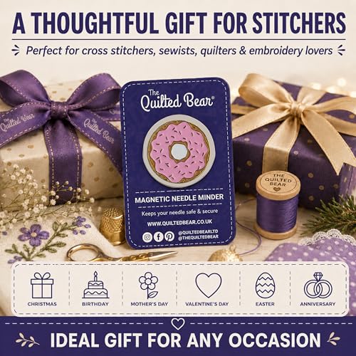 The Quilted Bear Magnetic Needle Minder, Small, Donut - color: Donut
