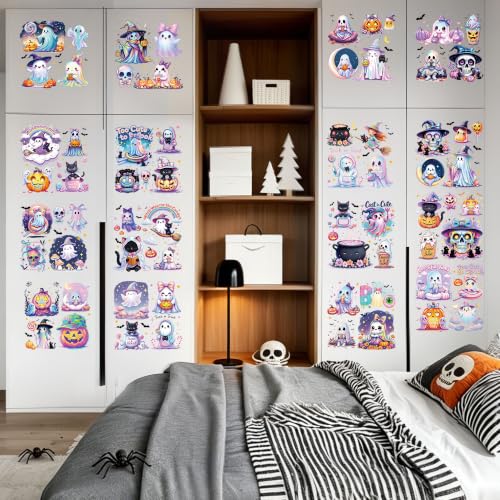 16 Pcs Halloween Neon Rub-On Transfers for Furniture & Crafts - style: Halloween Neon