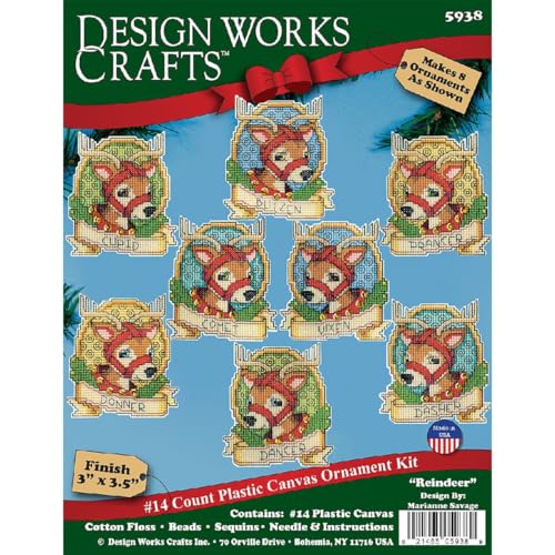 Reindeer Counted Cross Stitch Ornament Kit