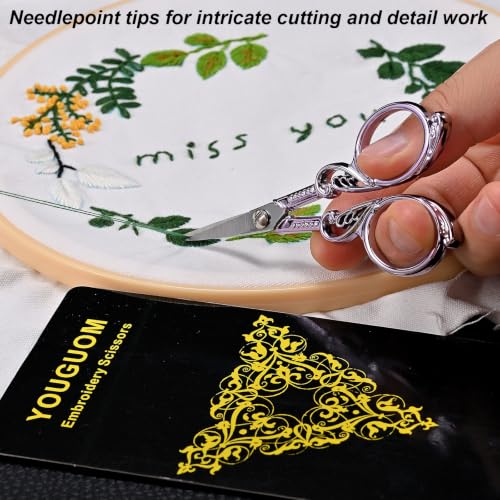 YOUGUOM Small Sewing Scissors, Little Sharp Embroidery Shears - color: Purple