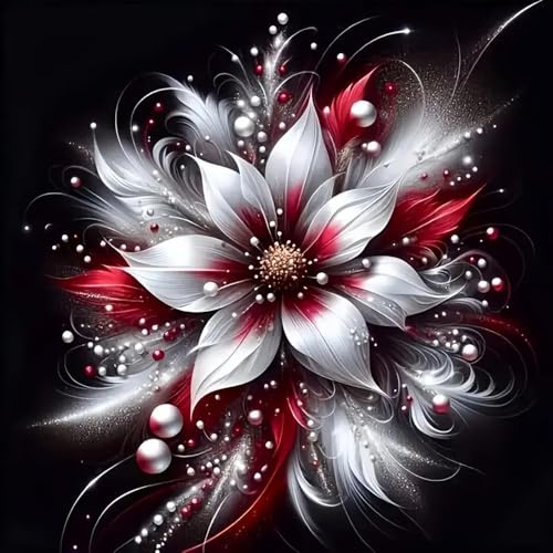 Flowers Cross Stitch Kits for Beginners Adults, Patterns Dimensions Needlepoint Art Crafts,Counted Cross Stitch Kits Embroidery Kits for Beginners Adults for Home Decor 13.8x13.8 inch - color: Cross Stitch-1014-4