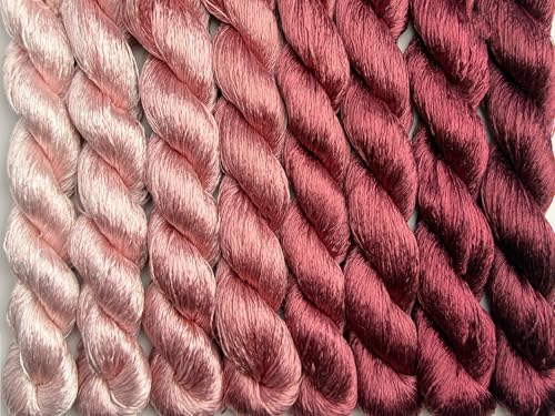 100% Mulberry Silk Embroidery Thread 8 Colors 110m Each (37) - color: 37