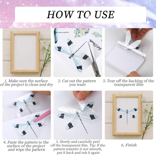 Fairy Silhouettes Rub on Transfers for Crafts - Wxiben 16 Sheets Mushroom Rub on Transfers for Furniture Butterfly Moon Fairy Rub on Transfer Decal Stickers for Wood DIY Craft Office Home Decor - style: Fairy Silhouettes