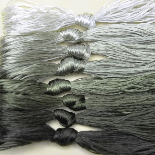 100% Mulberry Silk Embroidery Thread 8 Colors 110m Each (61) - color: C61