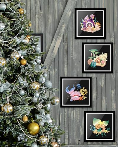 TINDTOP 4 Pack Embroidery Kit for Adult, Embroidery DIY Starter Kit - color: Shell