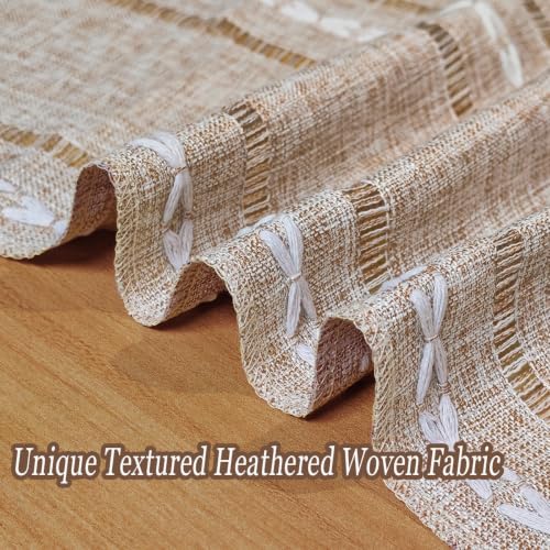 Rustic Linen Table Runner, Brown Table Runners 72 inches Long - color: Brown, size: 13×72 Inch