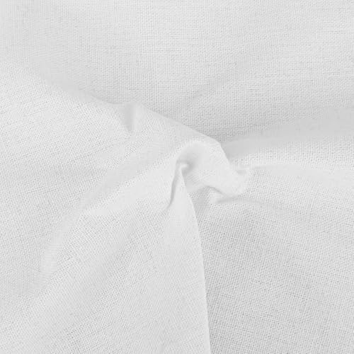 20 PCS 8 × 8 Inch Linen Embroidery Fabric, Bright White Fabric - color: Bright White, size: 8×8 Inch