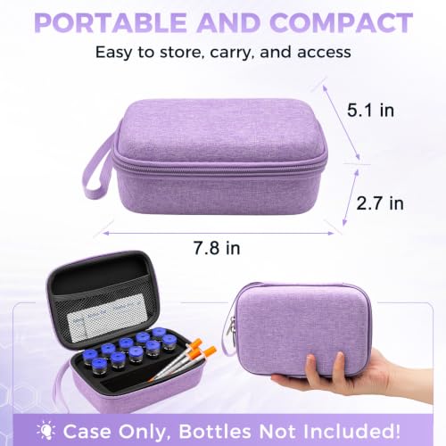 Peptide Case for Fridge, Insulin Vial Case for Diabetics - color: Purple-10×(1-10ml)