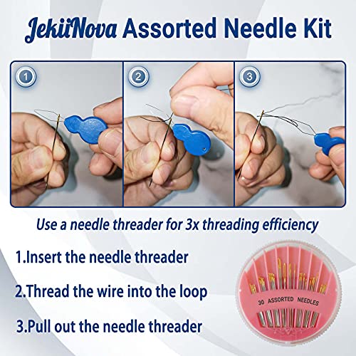 120 Pack Premium Hand Sewing Needles, 6 Sizes Assorted Sewing Needles