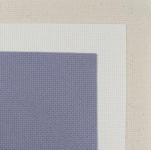 KCS 3 pc of 15" x 18"(38cmx45cm) 14 Count Cross Stitch Cotton Aida Cloth Needlework Rolled Fabric Box,14CT,Antique White+Oatmeal+Light Steel Grey - color: Antique White+oatmeal+light Steel Grey, size: 14CT