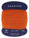 Sashiko Thread Thinner Weight 40m Col. 214 -Carrot Orange- Japanese Embroidery & Quilting by Yokota - color: Carrot