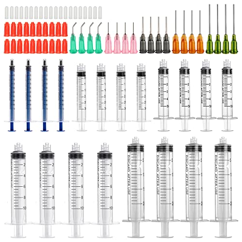 Glue Applicator Syringe with Blunt Tip Needle for Liquid, Ink, Oil, Perfume
