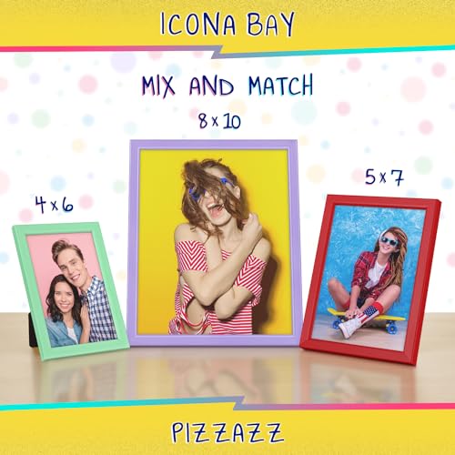 Icona Bay 4x6 Picture Frame, Pastel Green Solid Wood Scandinavian Style Frame for Photo, Pizzazz Collection - color: Pastel Green, size: 4x6