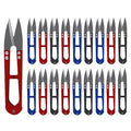 18 Pack Thread Snips for Sewing, U-Shaped Yarn Scissors with Spring-Action - color: Red,blue,black-18 Pack