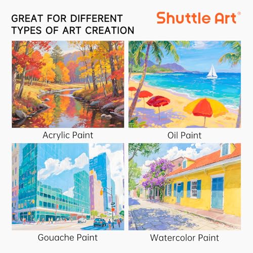 Shuttle Art 36 Pack Canvas for Painting, 5x7 & 8x10 Inch(18 of Each), Primed, 100% Cotton Blank Canvas Boards for Painting, Ideal Art Supplies for Kids Adults Artists Acrylic Oil Painting - size: 36 Pack - 18 of Each 5x7, 8x10 inch