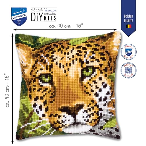 Vervaco Leopard Pillow Cover II Needlepoint Kit - color: Multicolor
